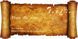 Ther Áron névjegykártya